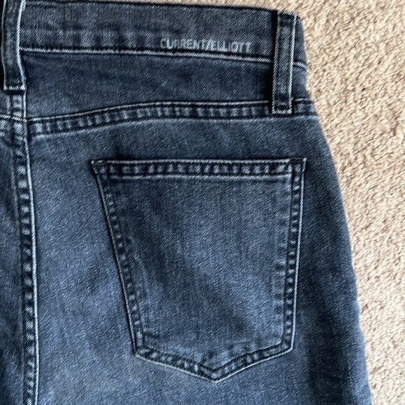 Current/Elliot The Kick Jean in Evermore Unfinished Raw Hem   Grey - Picture 6 of 8